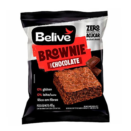 Brownie Belive Be Free Chocolate 40g Pacote