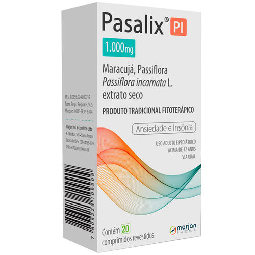 Pasalix PI 1000mg com 20 Comprimidos Revestidos