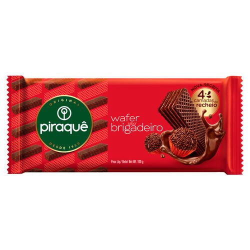 Biscoito Wafer Piraquê Sabor Brigadeiro 100g_1