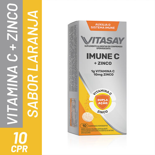 Vitasay Imune C + Zinco com 10 Comprimidos Efervescentes_2