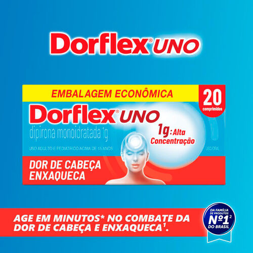 Dorflex Uno Enxaqueca Dipirona Monoidratada 1g