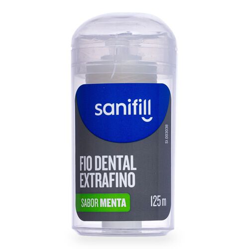 Fio Dental Sanifill Extrafino Sabor Menta 125 metros