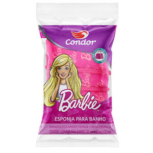 Esponja de Banho Infantil Condor Barbie Personagens Sortidos 1 Unidade