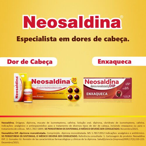 Neosaldina Dip 1g com 20 Comprimidos