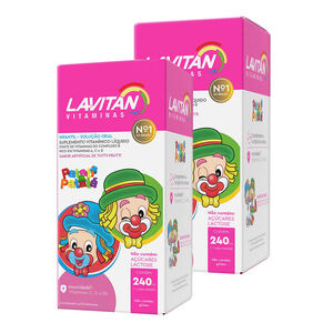 Lavitan Infantil Solução Oral Sabor Tutti-Frutti com 240ml | Kit com duas unidades