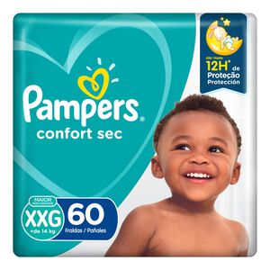 Fralda Pampers Confort Sec Tamanho XXG 60 Unidades Descartáveis