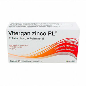 Vitergan Zinco PL com 60 Comprimidos