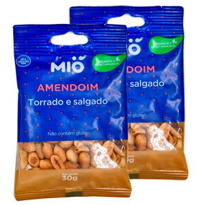Kit 2 Amendoim Mió Torrado e Salgado 30g