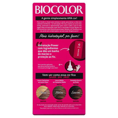 Tinta de Cabelo Biocolor Mini Kit Marrom Natural Irresistível 6.7