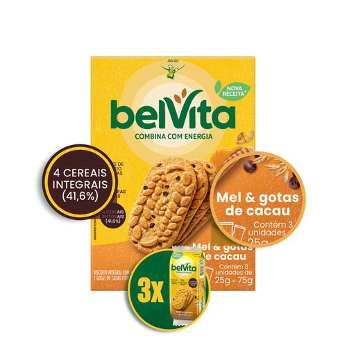 Biscoito BelVita Mel E Cacau
