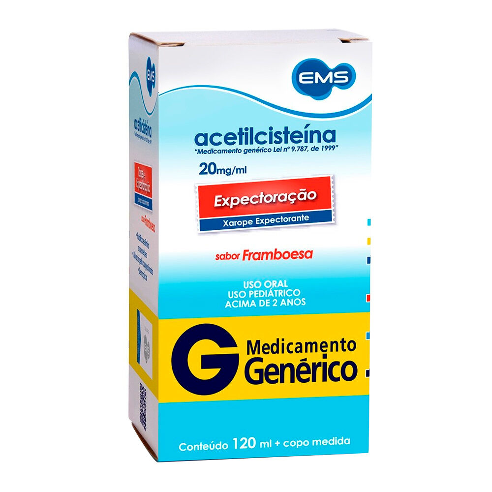 Acetilcisteína 20mg/ml EMS Genérico Xarope com 120ml Caixa