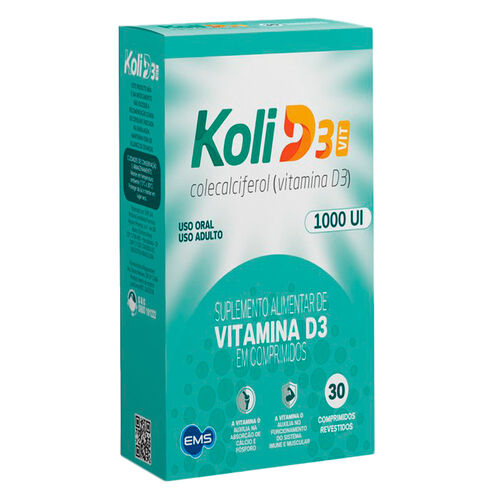 Koli D3 1000UI Vitamina D 30 Comprimidos_1