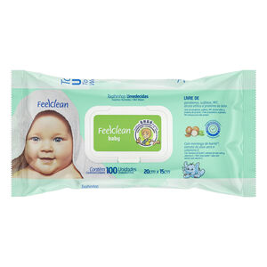 Toalha Umedecida Feelclean Baby 100 Unidades