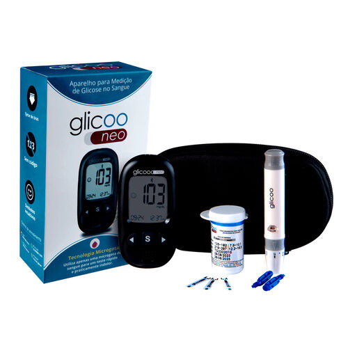 Kit Monitor de Glicemia Glicoo Neo 1