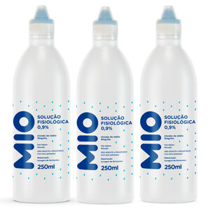 Kit 3 Soro Fisiológico 0,9% Mió com 250ml
