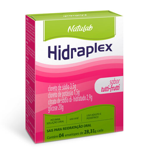 Hidraplex Reidratante Tutti-Frutt 4 Envelopes 28,31g Caixa