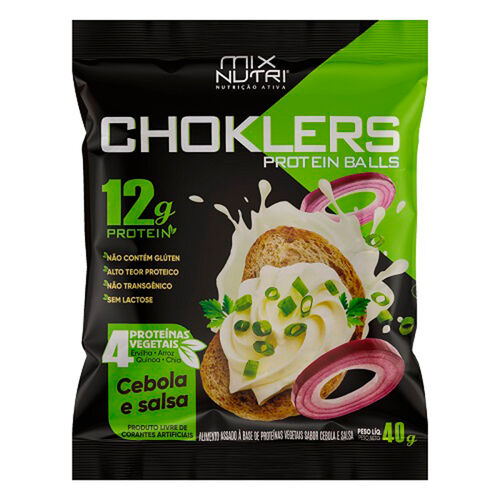 Choklers Protein Balls Snack Sabor Cebola e Salsa 40g Pacote