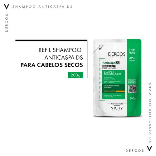 Shampoo Anticaspa DS Vichy Dercos Cabelos Secos Refil 200g