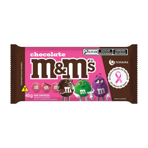 Confeitos M&M'S Chocolate ao Leite Outubro Rosa