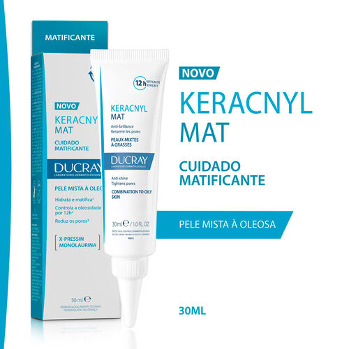 Keracnyl Mat Ducray Hidratante Cuidado Matificante 30ml Verso