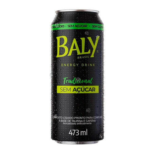 Energético Baly Energy Drink Tradicional Sem Açúcar 473ml Lata