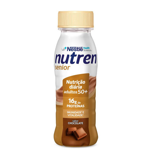 Nutren Senior Complemento Alimentar Chocolate 200ml Frasco Frente