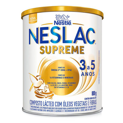 Neslac Supreme Composto Lácteo 800g Frente