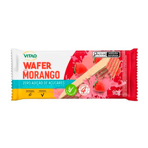 Biscoito Wafer Vitao Morango Zero Açúcar 90g