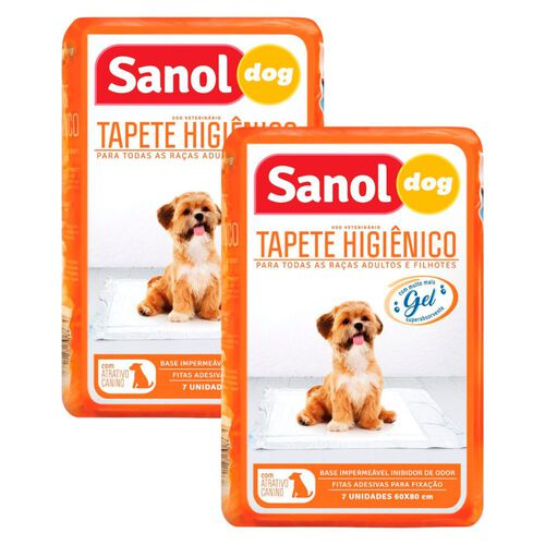 Tapete Higiênico Sanol Dog para Cães Adultos e Filhotes com 7 Unidades