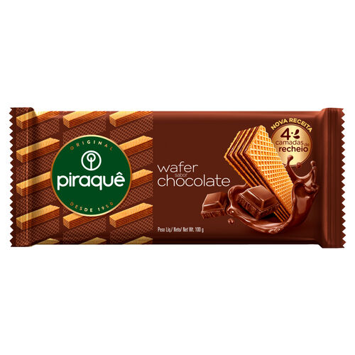Biscoito Piraquê Wafer Sabor Chocolate 100g_1
