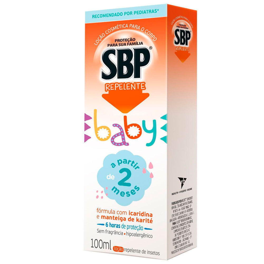 Repelente SBP Baby Loção sem Fragrância