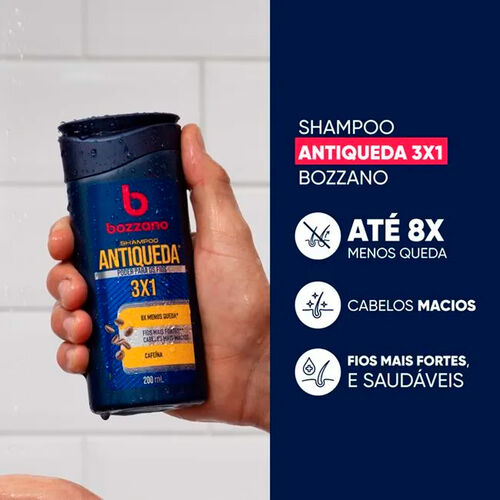 Shampoo Bozzano Antiqueda 3 x 1 Cafeína 200ml_3