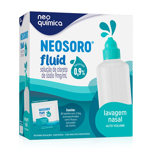 Neosoro Fluid Alto Volume 0,9% 30 Sachês e Aplicador Caixa