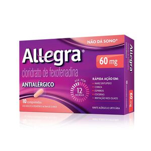 Allegra 60mg Antialérgico com 10 Comprimidos