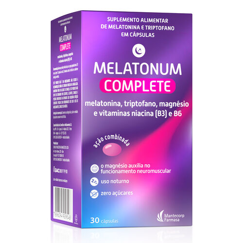 Melatonum Complete com 30 Cápsulas Frasco