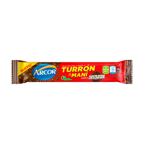 Torrone Arcor Turrón e Maní Sabor Chocolatada 25g
