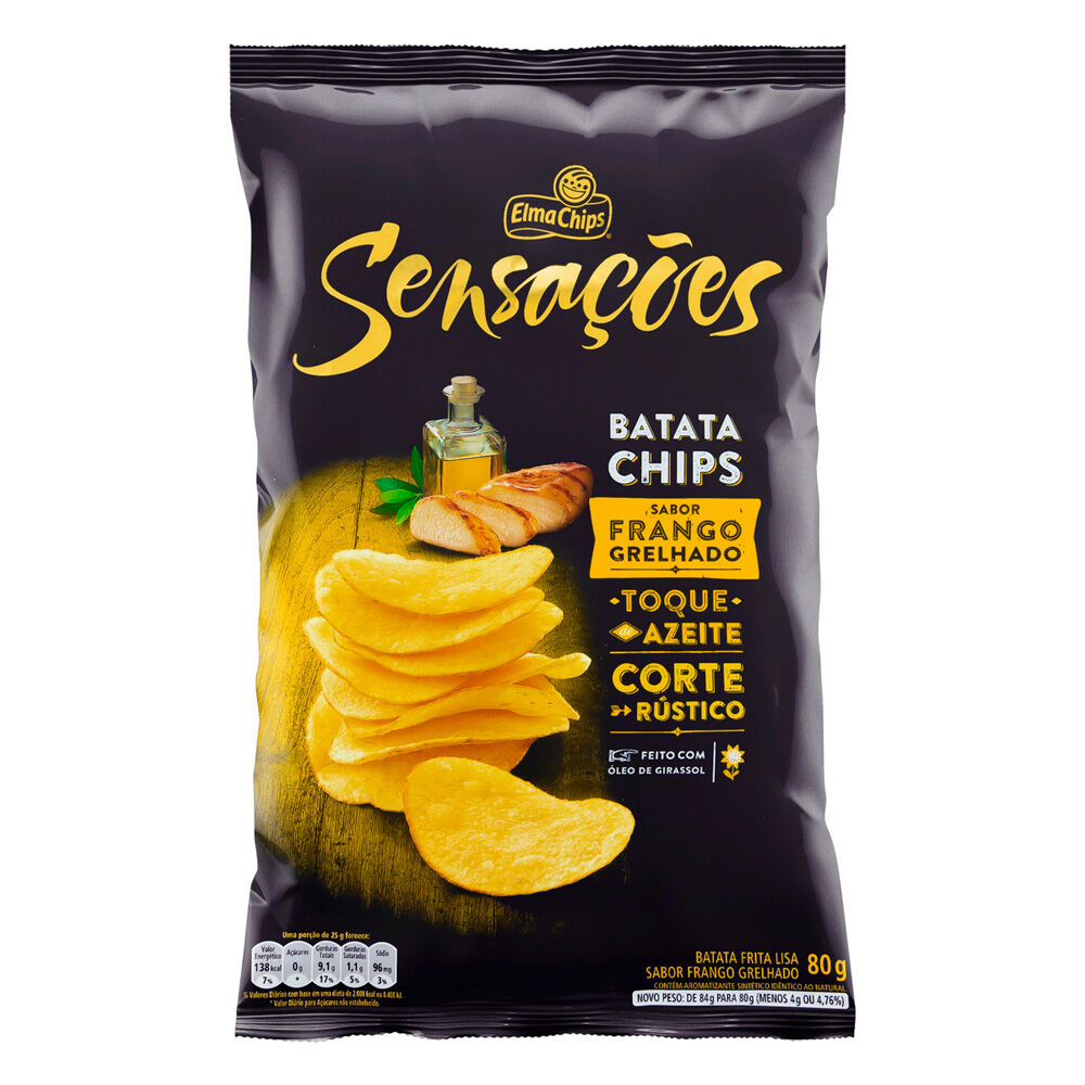 Batata Lisa Sensações Frango Grelhado 80g - fortatacadistamobile