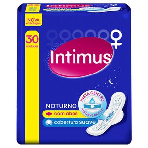 Absorvente Externo Intimus Noturno Cobertura Suave com Abas 30 Unidades