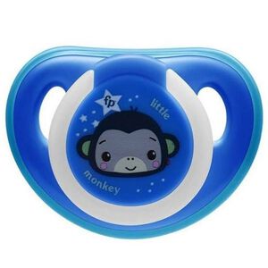 Chupeta Fisher Price First Moments Glow de 6 a 18 Meses Azul 1 Unidade com Case Esterilizador