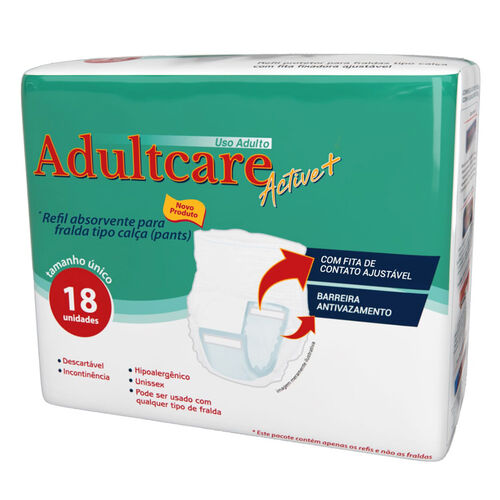 Refil Absorvente Adultcare Active+ Pacote