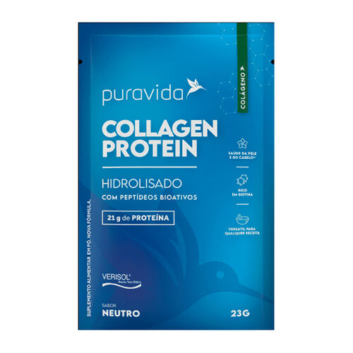 Collagen Protein Puravida Hidrolisado Puro 23g Sachê