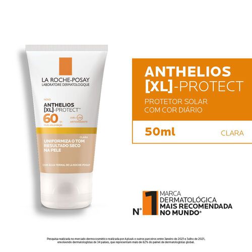 Protetor Solar Facial Anthelios XL-Protect Cor Clara FPS 60 Gel Creme