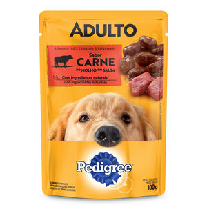 Ração Úmida para Cachorro Pedigree Adulto Sabor Carne ao Molho em Sachê 100g