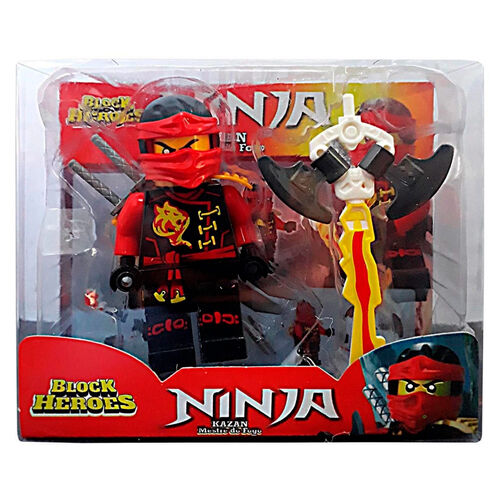 Brinquedo Bonco Block Heroes Ninja Polibrinq Frente
