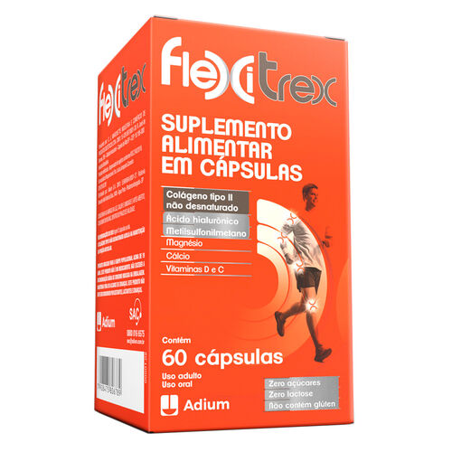 FlexiTrex Colágeno Tipo II com 60 Cápsulas Lado