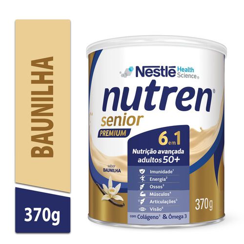 Nutren Senior Premium Baunilha Suplemento Alimentar 370g Lata