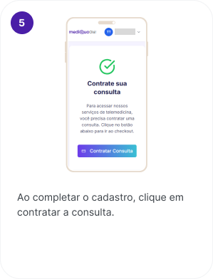 Ao completar o cadastro, clique em contratar a consulta.