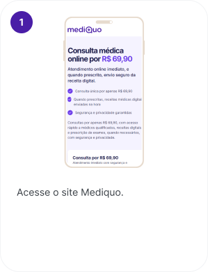 Acesse o site Mediquo.