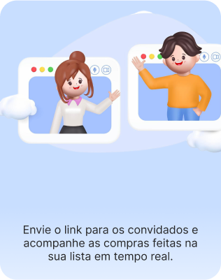 Compartilhe a lista com seus convidados