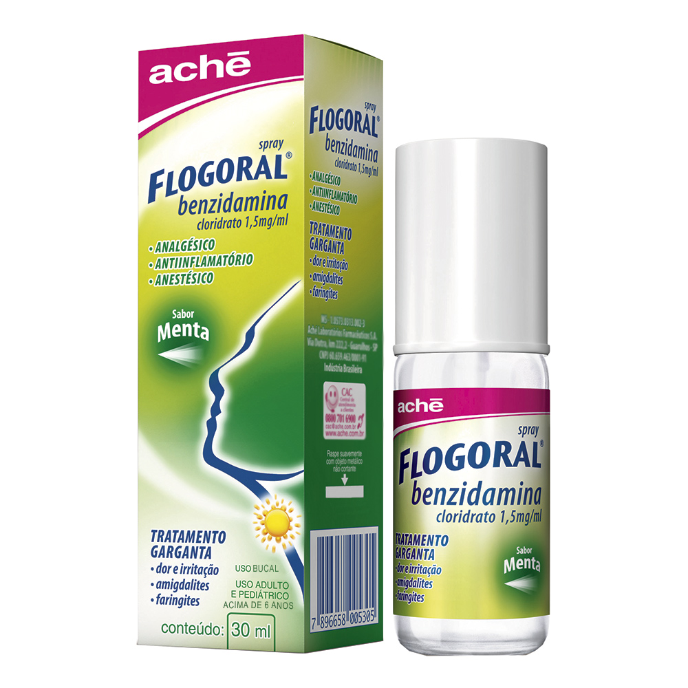 Flogoral Sabor Menta Spray com 30ml